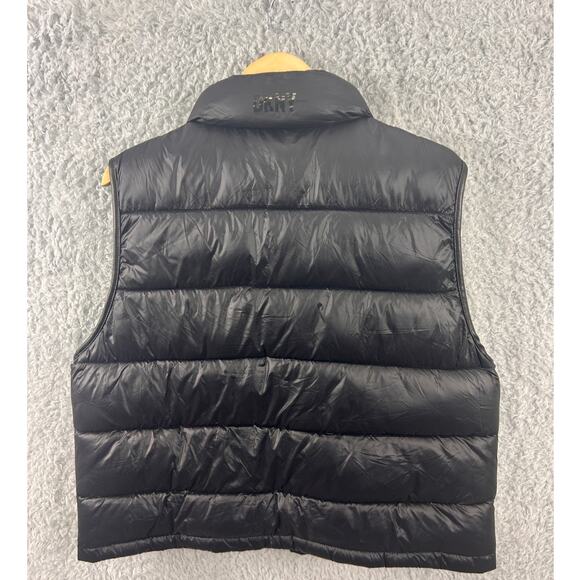 DKNY Black Faux Leather Front Puffer Vest Size XL - Picture 5 of 10